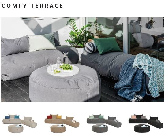 Outdoor und Terrassenmöbel comfy terrace von Trimm Copenhagen mit Tisch