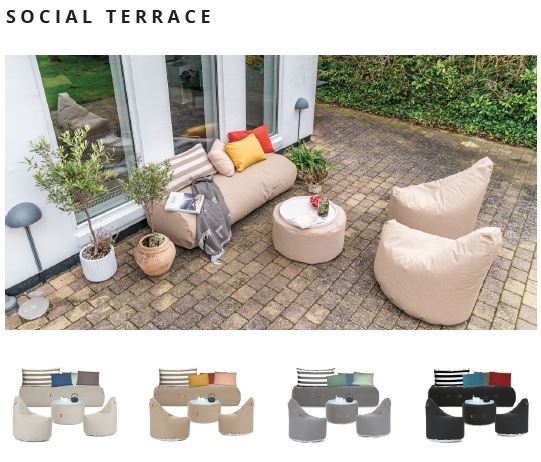 Outdoor und Terrassenmöbel social terrace von Trimm Copenhagen mit Tisch