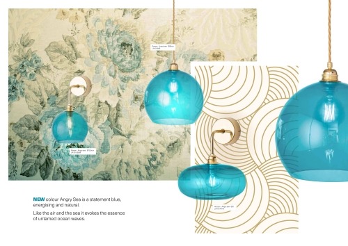 Skandinavische Designlampen aus Glas - Blaue Hängelampen aus Glas